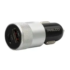 PHILCO - FLP2552S CARGADOR 1224V USBC 20W DOBLE PLATA
