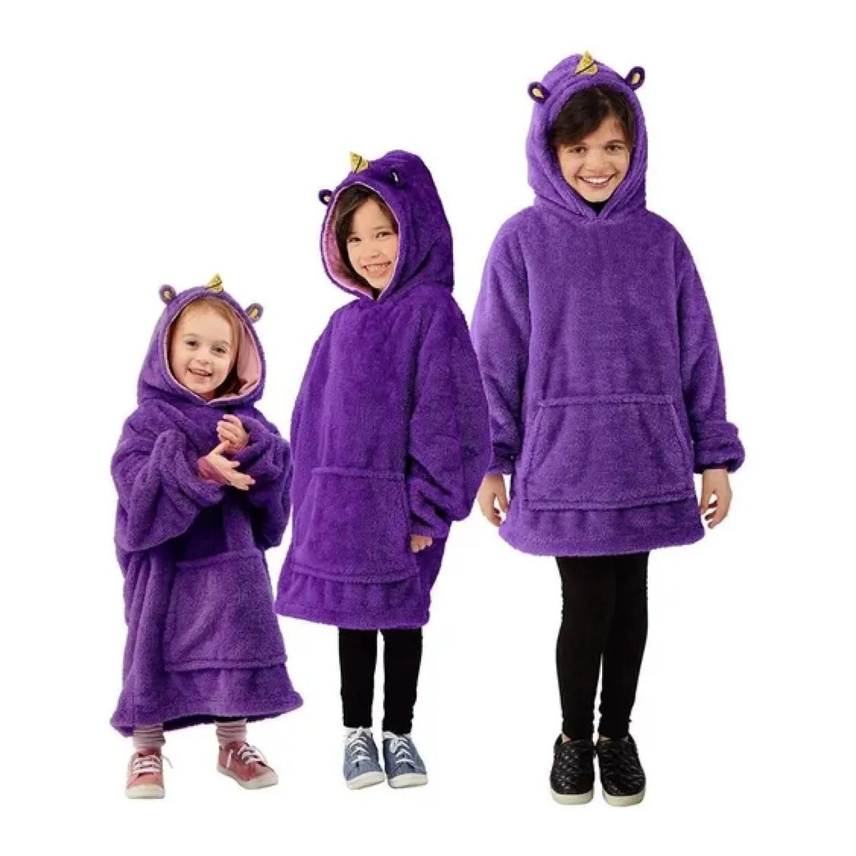 MOVI - Polerón Peluche Polar Infantil Morado