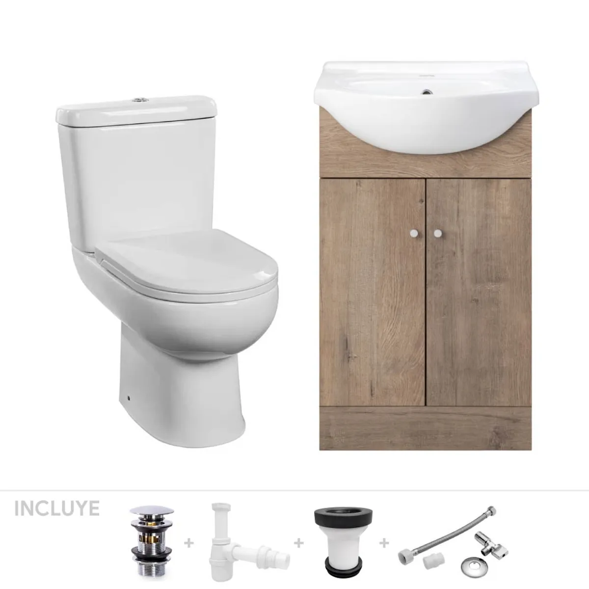 STRETTO - Pack Baño Lugo - Mueble + Sanitario