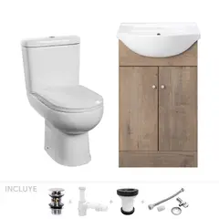 STRETTO - Pack Baño Lugo - Mueble + Sanitario