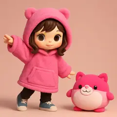 MOVI - Polerón Peluche Polar Infantil Rosado