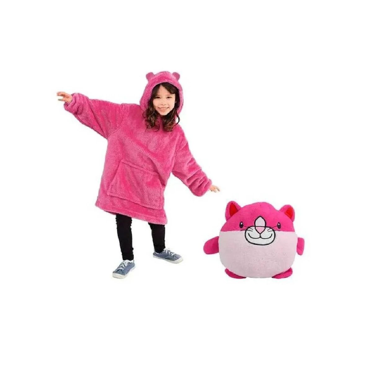 MOVI - Polerón Peluche Polar Infantil Rosado