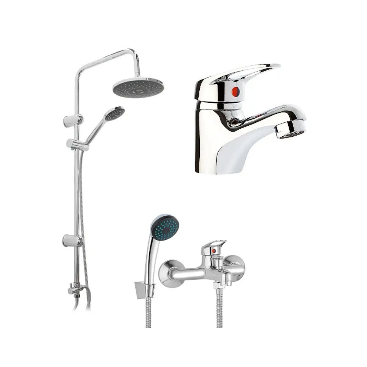 PMB - Pack Baño Villareal - Griferías + Columna Ducha