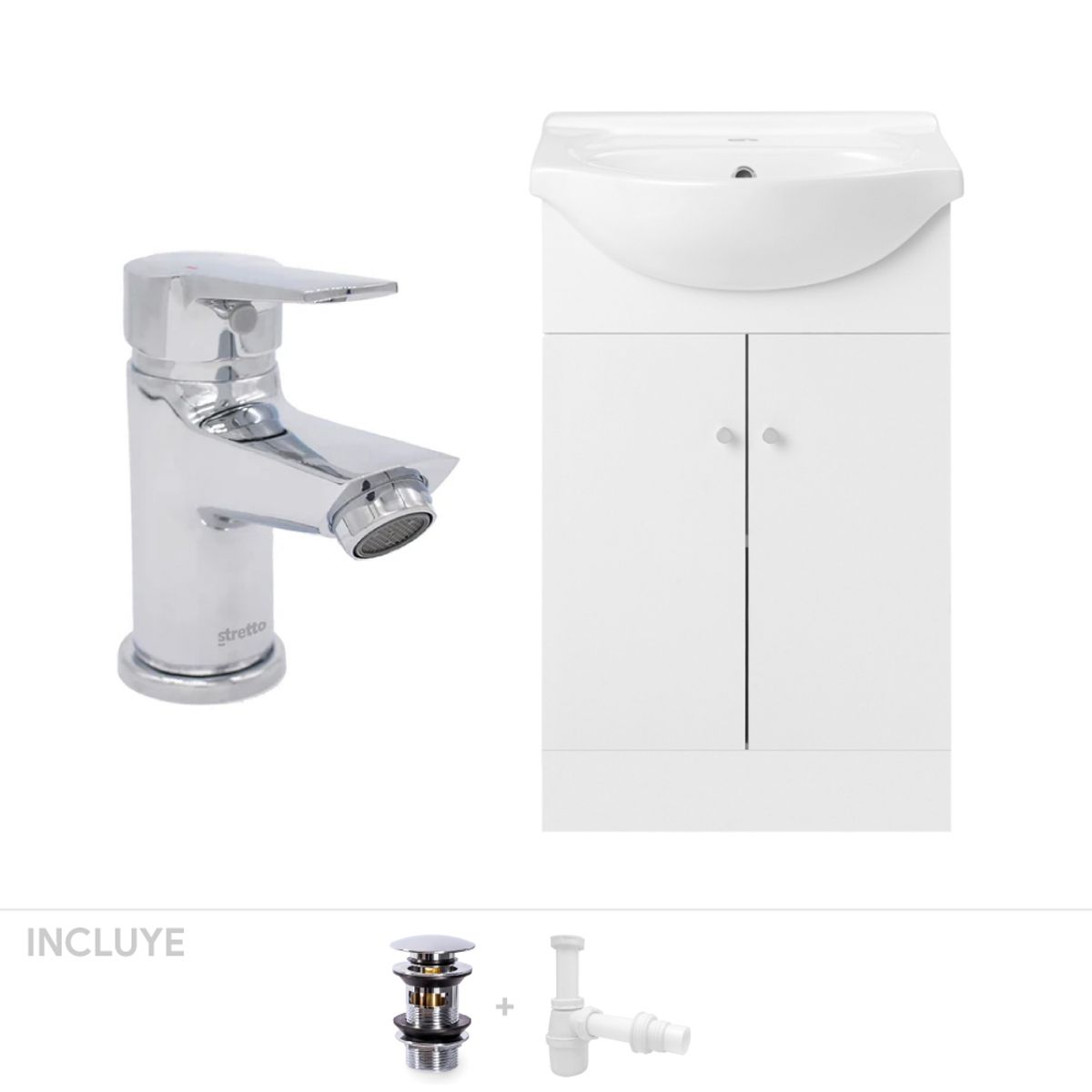 STRETTO - Pack  Baño Soria - Mueble + Grifería