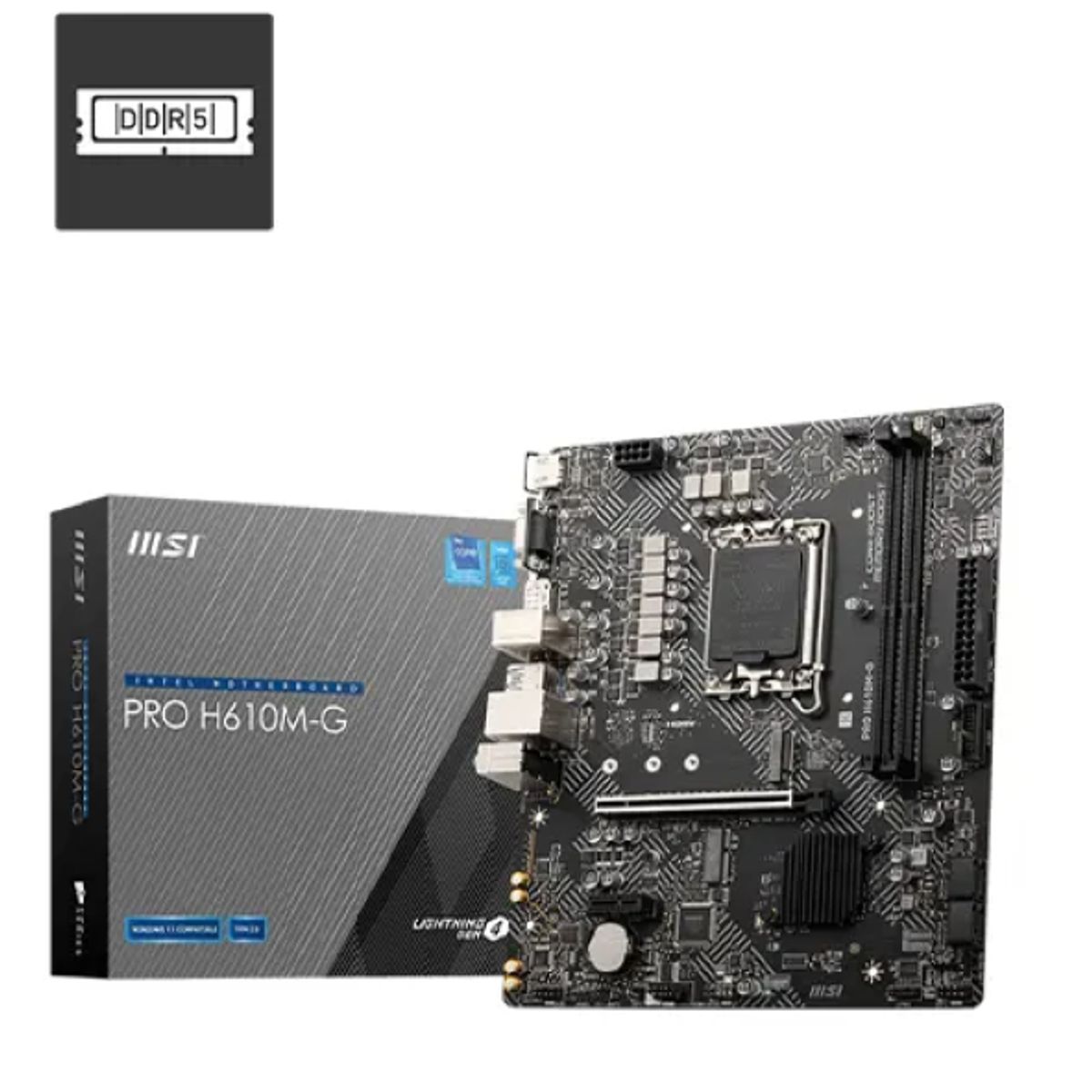 MSI - MB LGA s1700 Intel - MSI PRO H610M-G - 2x DDR5 - ATX