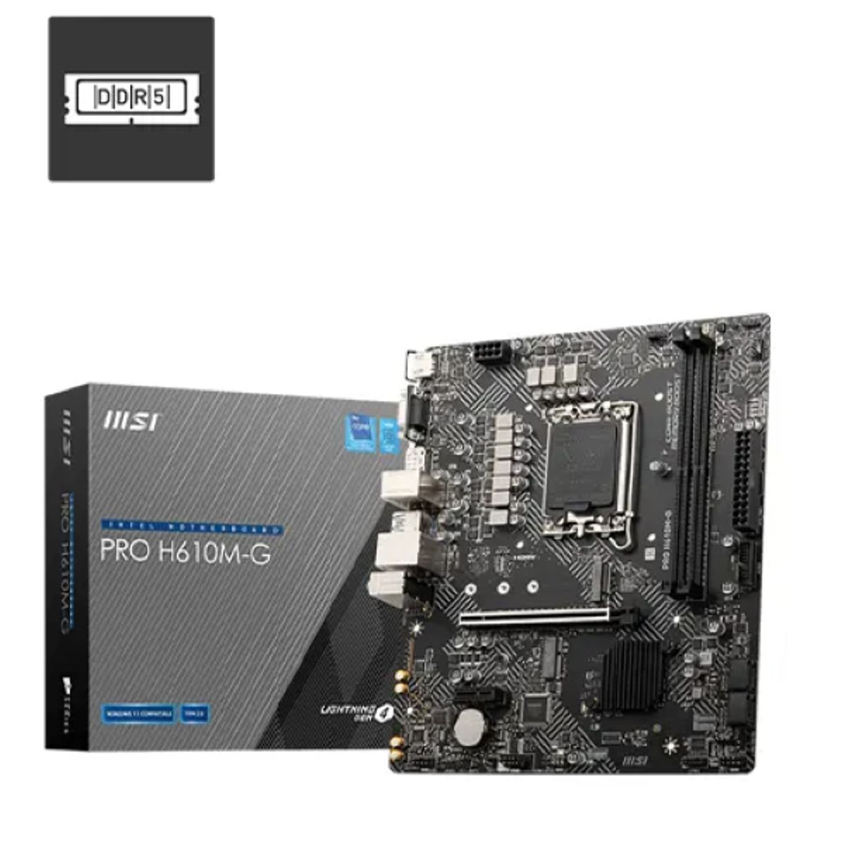 MSI - MB LGA s1700 Intel - MSI PRO H610M-G - 2x DDR5 - ATX