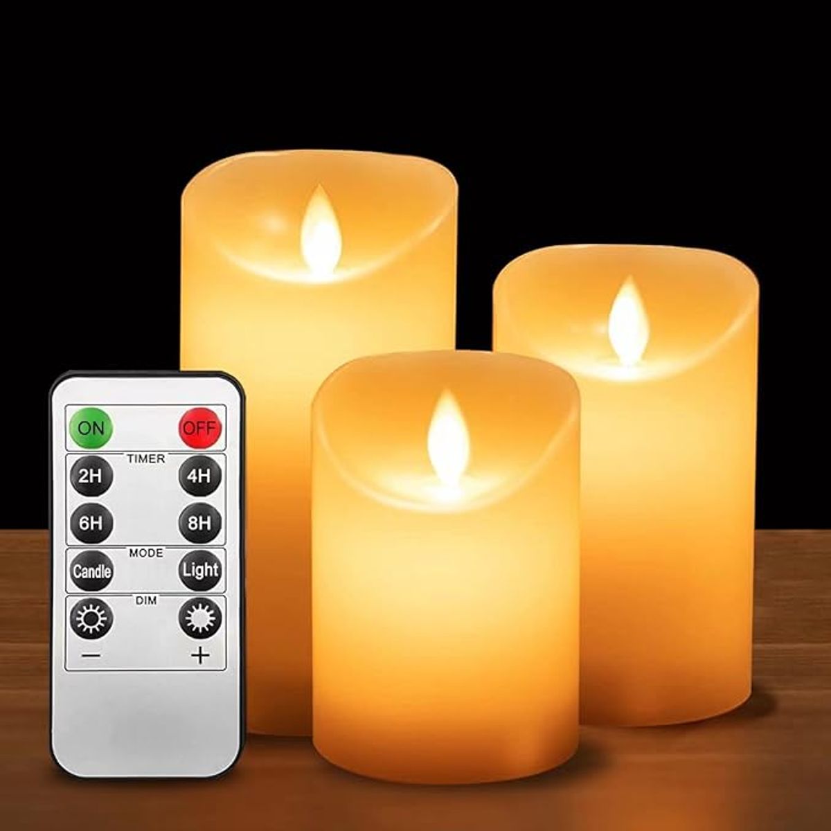 MOVI - Set 3 Velas Led Decorativas con Control Remoto