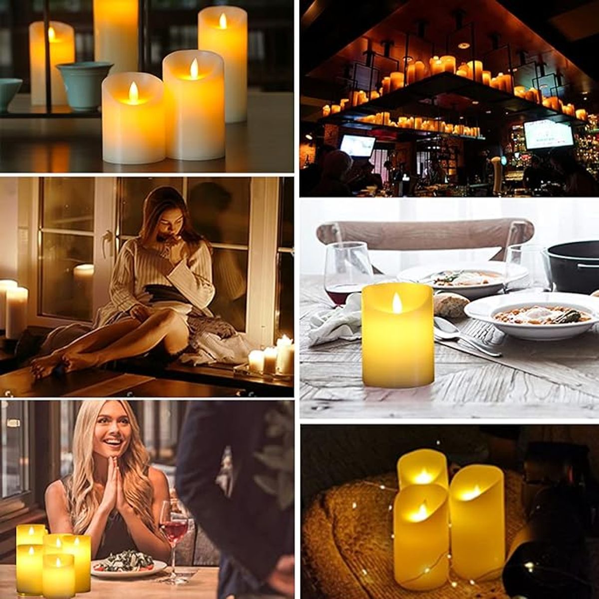 MOVI - Set 3 Velas Led Decorativas con Control Remoto