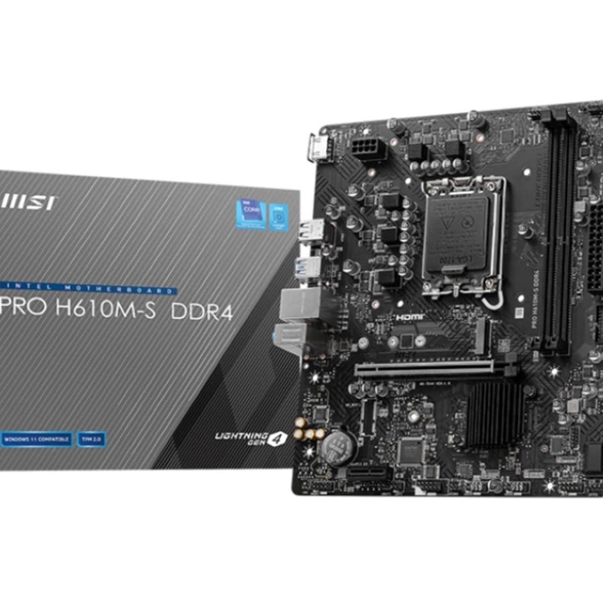 MSI - MB LGA s1700 Intel - MSI PRO-H610M-S DDR4 - 2X DDR4 - Micro ATX