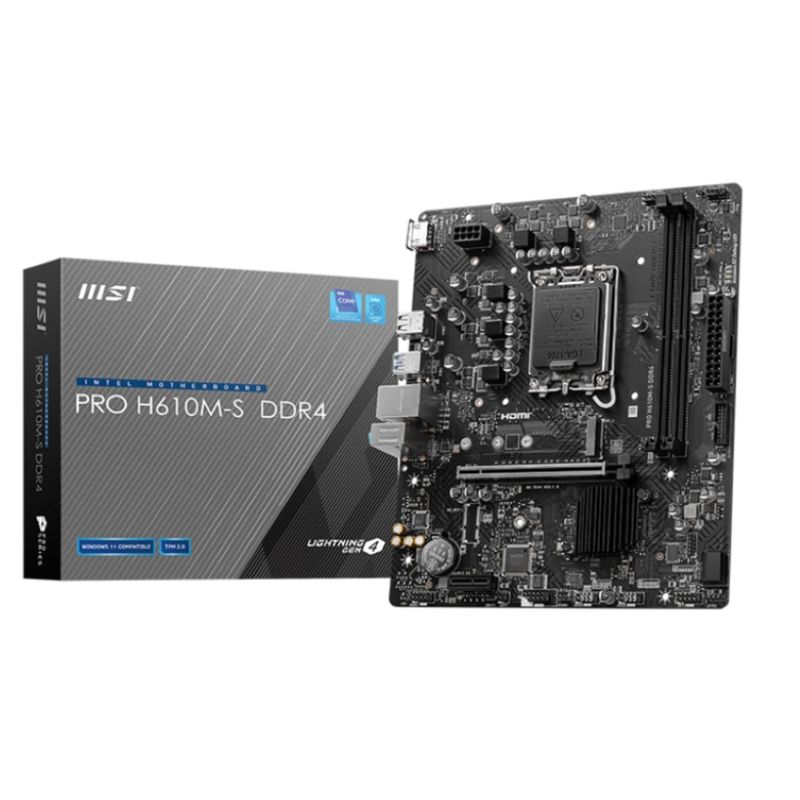 MSI - MB LGA s1700 Intel - MSI PRO-H610M-S DDR4 - 2X DDR4 - ATX