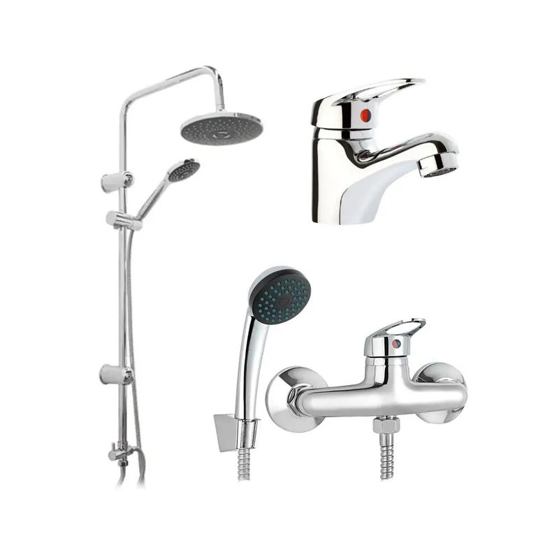 STRETTO - Pack Baño Casablanca - Griferías + Columna Ducha