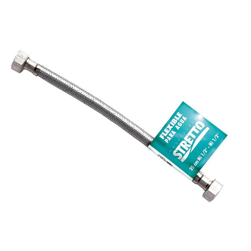 STRETTO - Flexible para Agua Metálico Hi-Hi 1/2 35cm