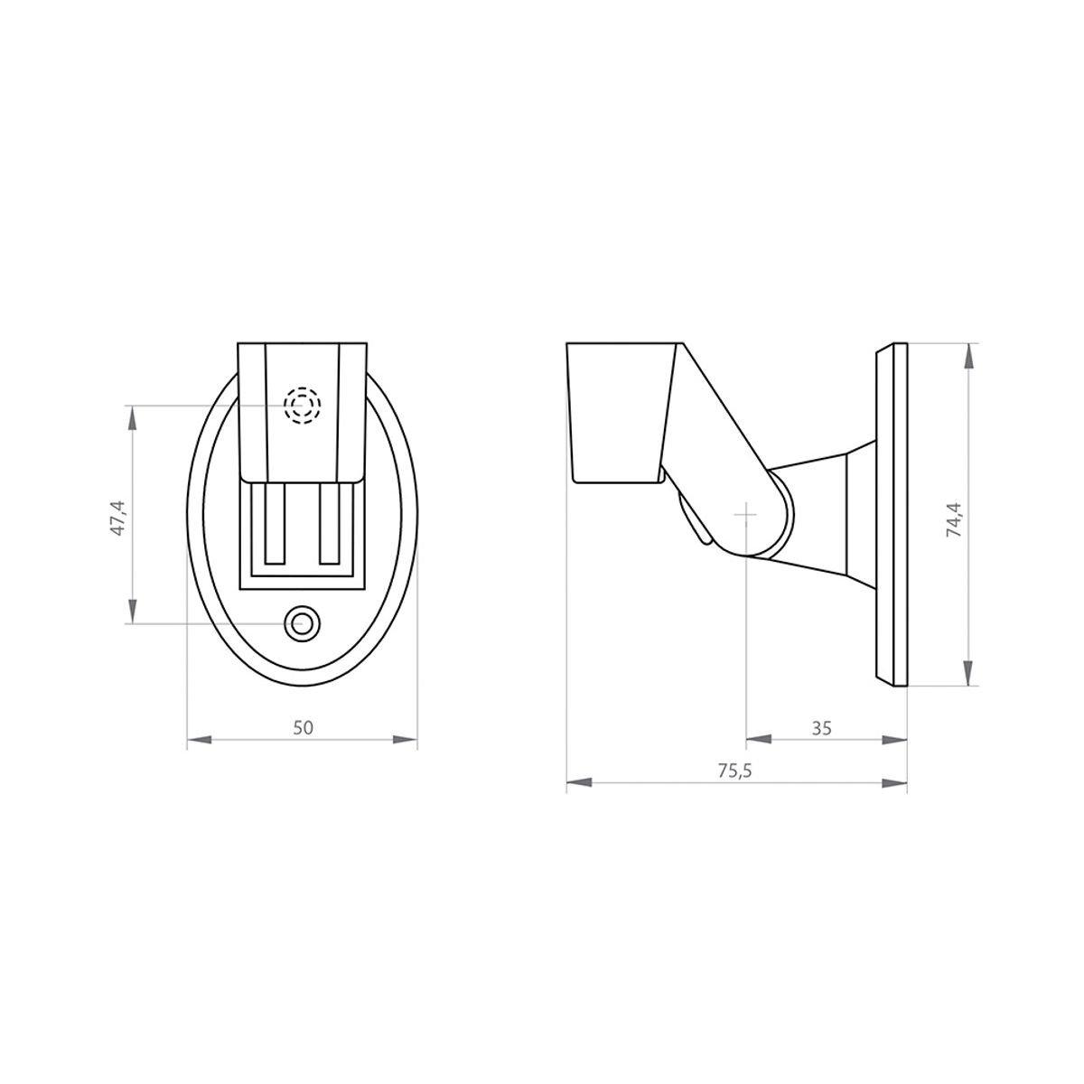 STRETTO - Soporte de Ducha Medio