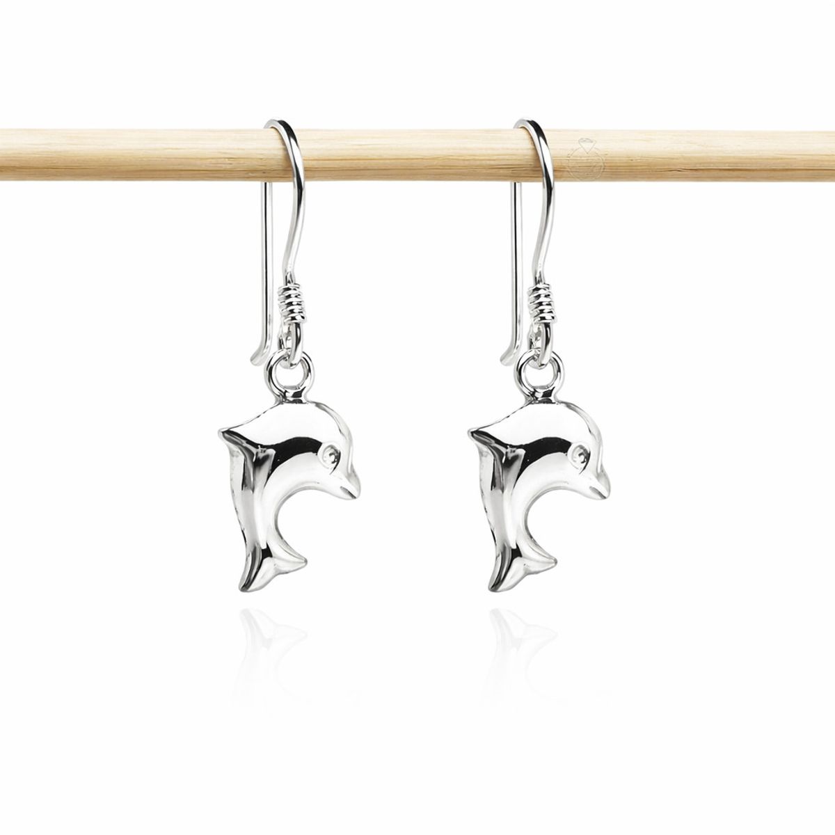 JOYAS MYTOKE - Aros Delfin Plata Fina 925 Hipoalergenica Mujer Bonita