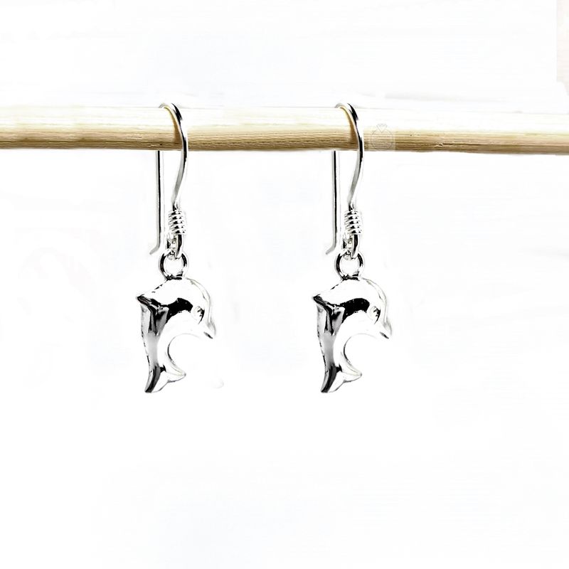 JOYAS MYTOKE - Aros Delfin Plata Fina 925 Hipoalergenica Mujer Bonita