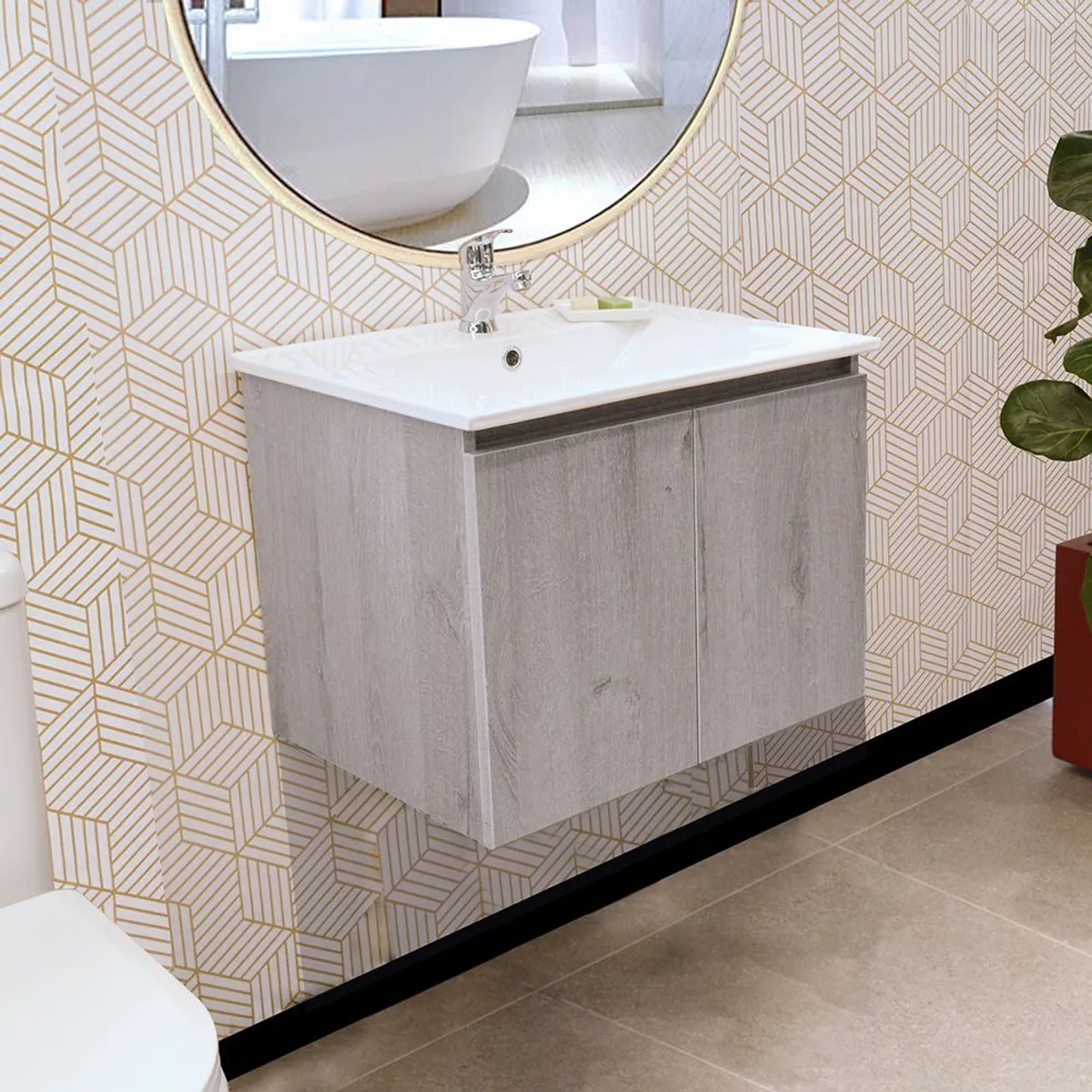 STRETTO - Pack Baño Vintage - Mueble + Grifería