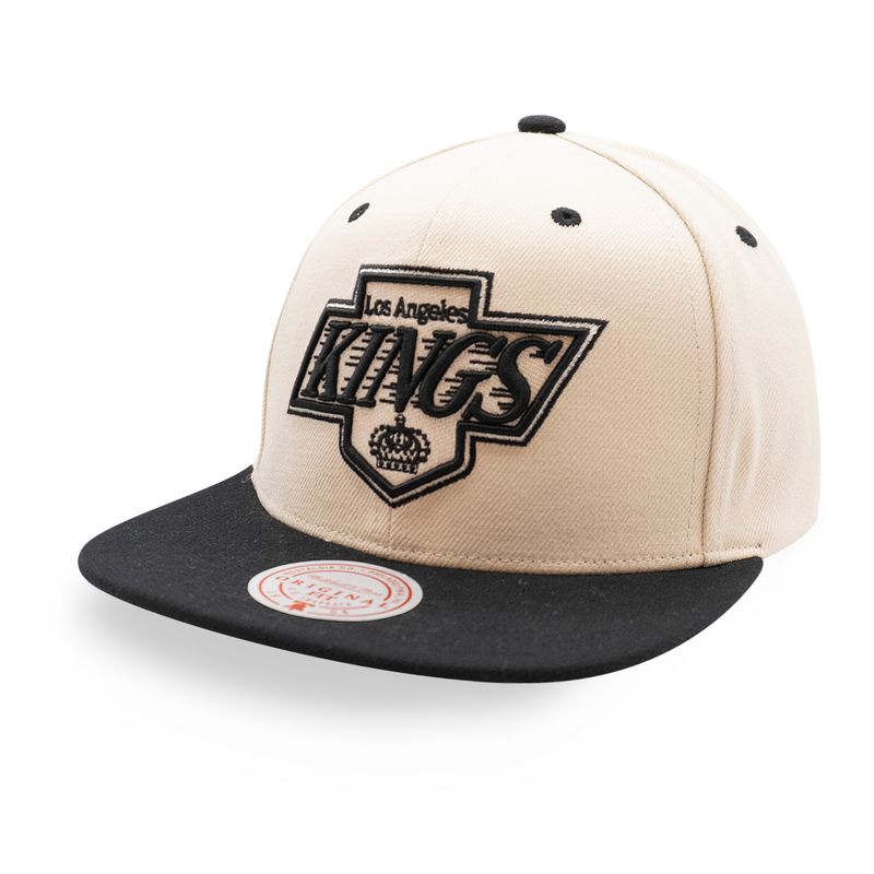 MITCHELL & NESS - Gorra Mitchell & Ness NHL Evergreen CreamNegro Vintage Kings HS9559 Unitalla