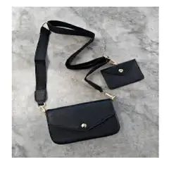 GENERICO - Cartera  Bandolera Detalles Dorados