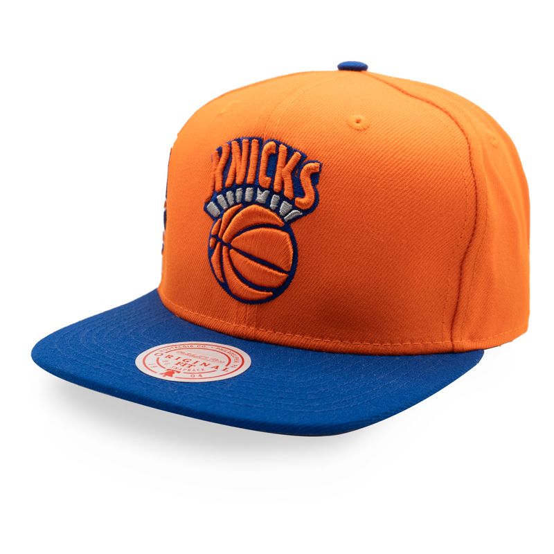 MITCHELL & NESS - Gorra Mitchell & Ness NBA Jumbotron Snapback Knicks Naranja