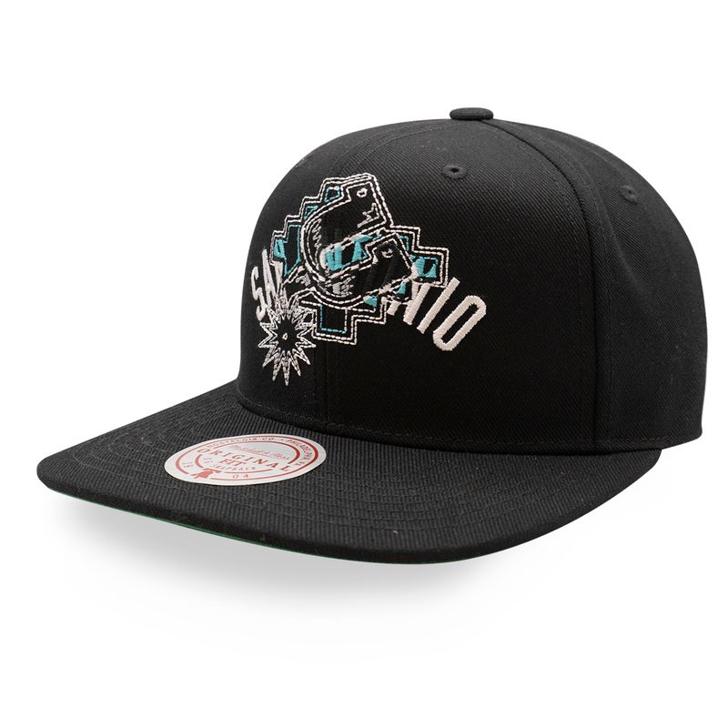 MITCHELL & NESS - Gorra Mitchell & Ness NBA Double Up Snapback HWC Spurs HS9644 Negro