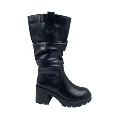 HERIEL - Bota Negra Taco Mujer