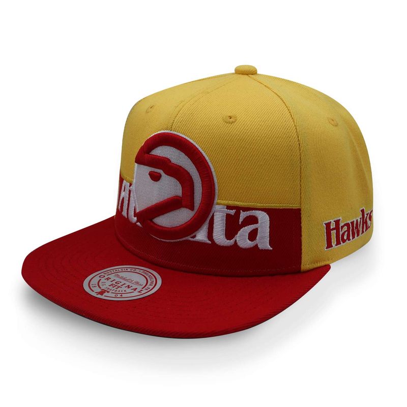 MITCHELL & NESS - Gorra Mitchell & Ness NBA Half N Half Hawks Amarillo Unitalla