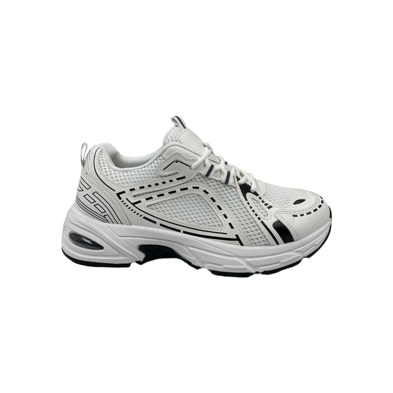 HERIEL - Zapatilla Blanca Plataforma Mujer.