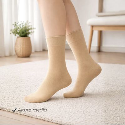 Imagen 2 del producto 12 Pares Calcetín Largo Diabético Mujer Sin Costura Algodón