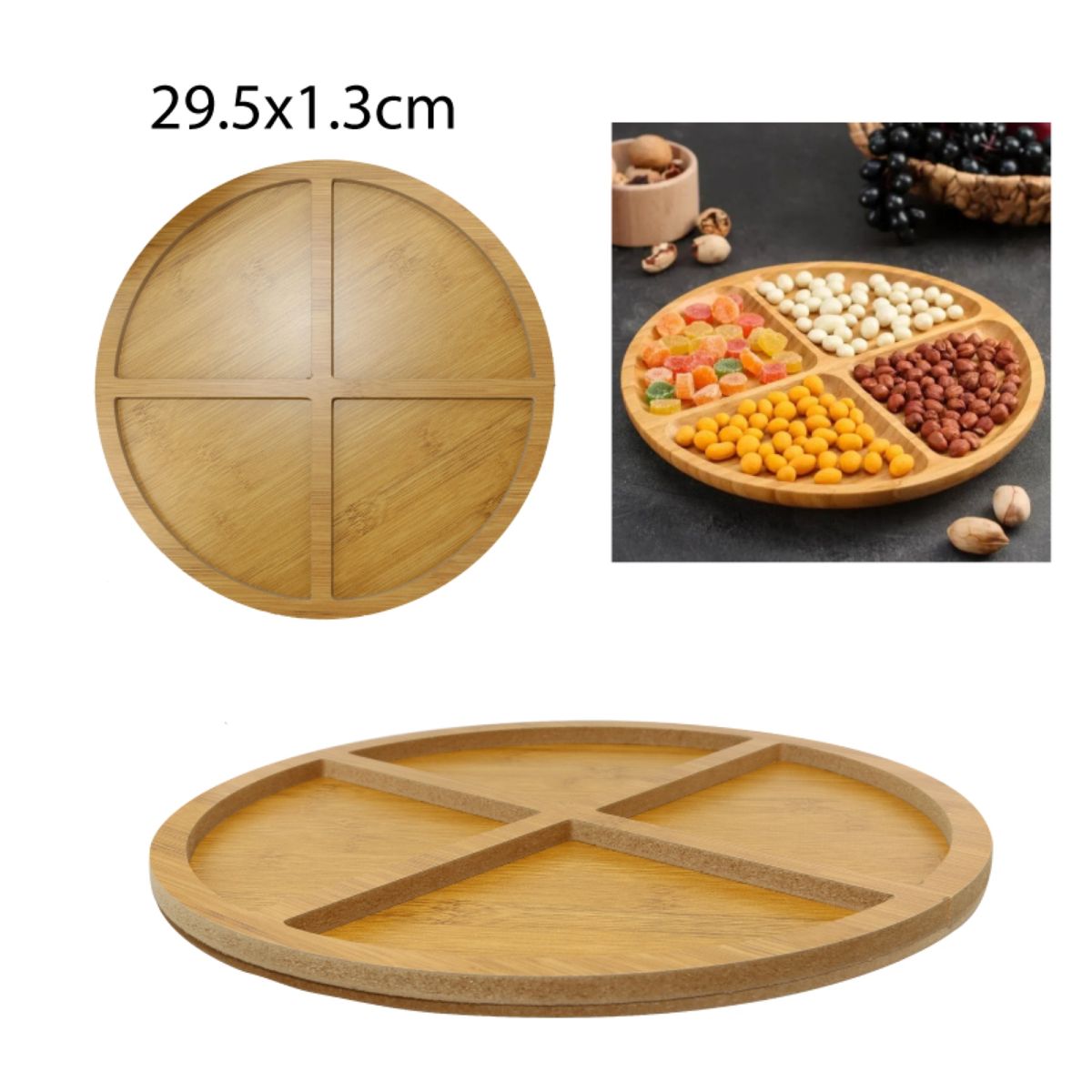 GENERICO - Bandeja & Tabla Picoteo Con Tapa Transparente