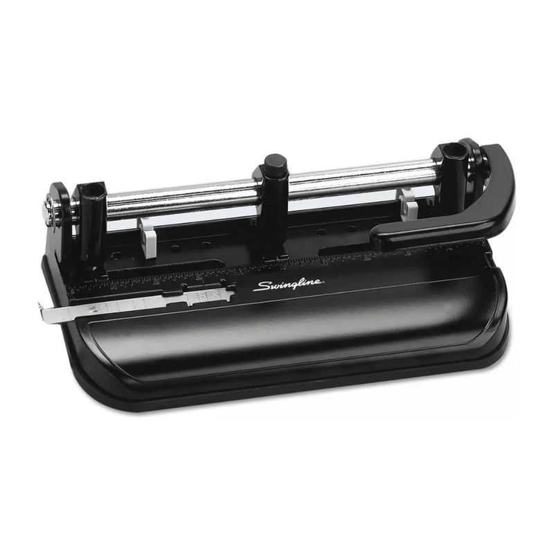 SWINGLINE - Perforadora 350 Regleta Ajustable Perfora 32 Hojas Negro