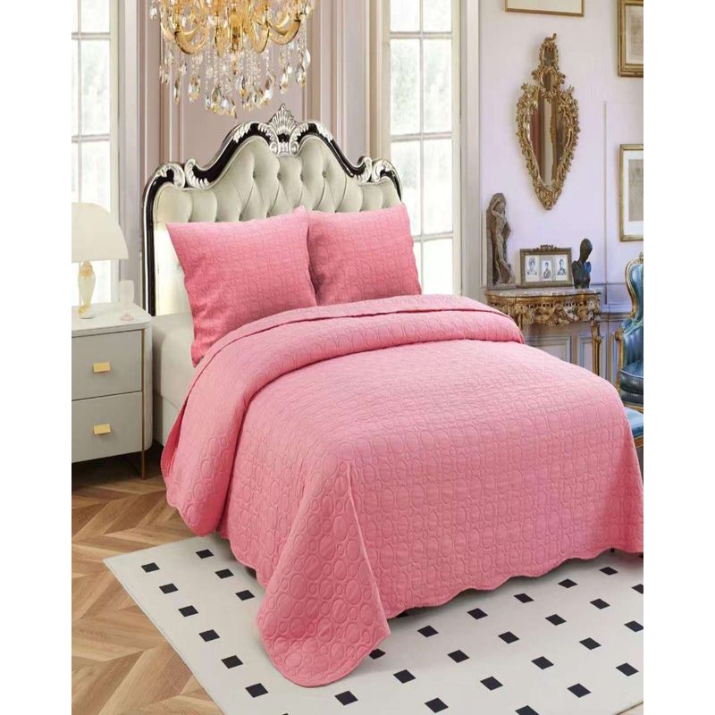 GENERICO - CUBRECAMA QUILT VERANO 2 PLAZAS UNICOLOR