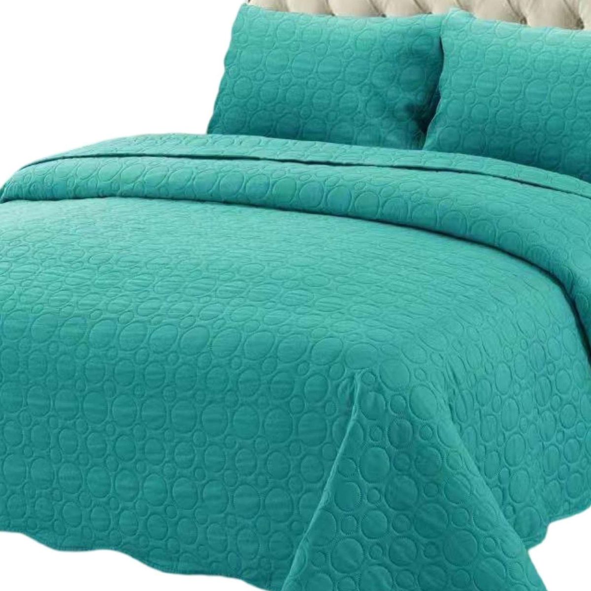 GENERICO - CUBRECAMA QUILT VERANO 2 PLAZAS UNICOLOR