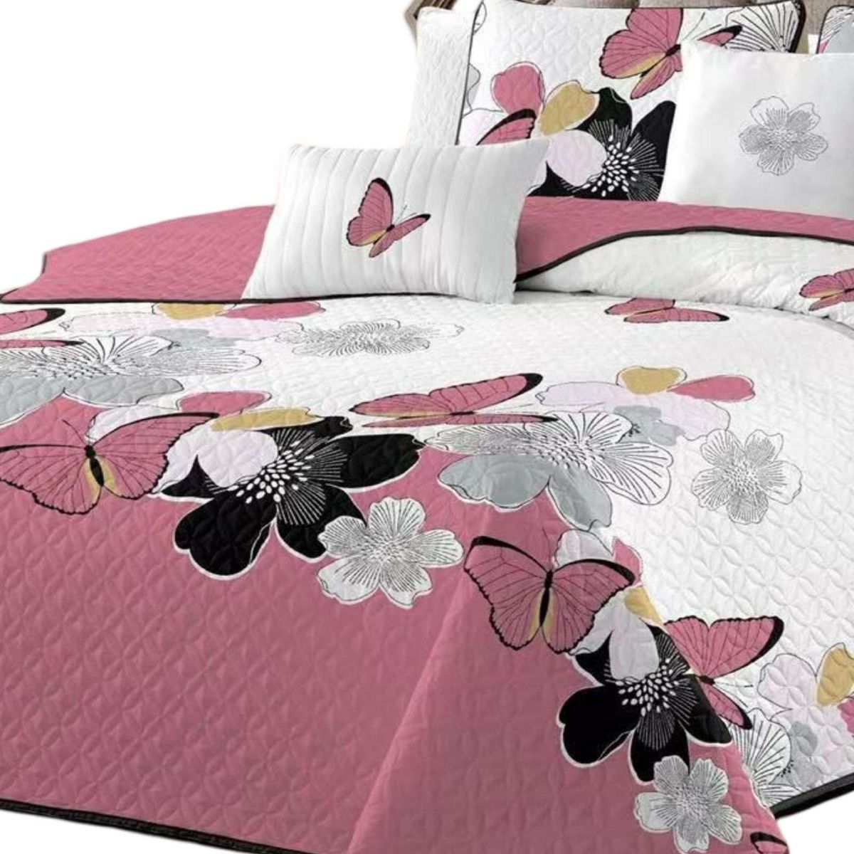 GENERICO - CUBRECAMA QUILT DE VERANO CON DISEÑO 2 PLAZAS