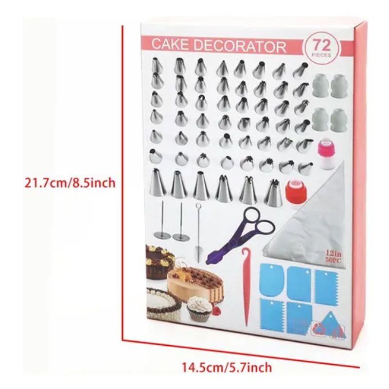 GENERICO - Kit 72pcs Reposteria Pasteleria Set Decoracion Tortas