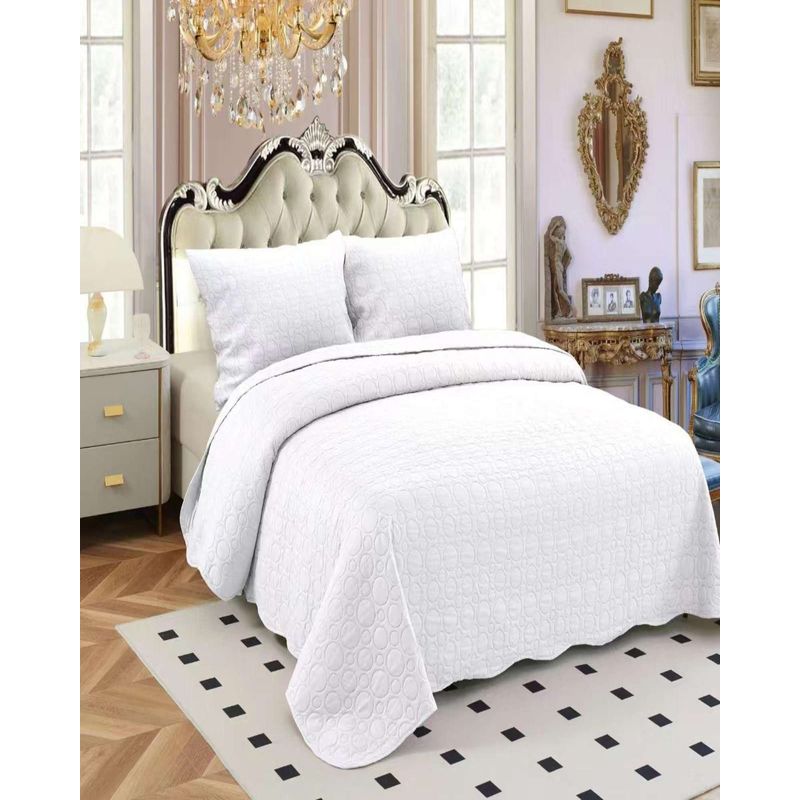 GENERICO - CUBRECAMA QUILT VERANO 2 PLAZAS UNICOLOR