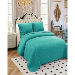 GENERICO - CUBRECAMA QUILT DE VERANO UNICOLOR KING - SUPER KING