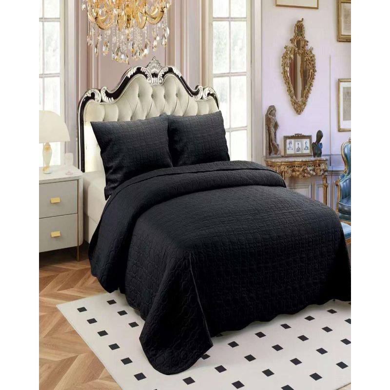 GENERICO - CUBRECAMA QUILT VERANO 2 PLAZAS UNICOLOR