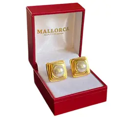MALLORCA - AROS PERLAS DE 10mm BROCHE OMEGA