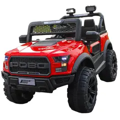 ABMTOYS - Auto a Batería 12V 4x4 Real 5 Motores Roja