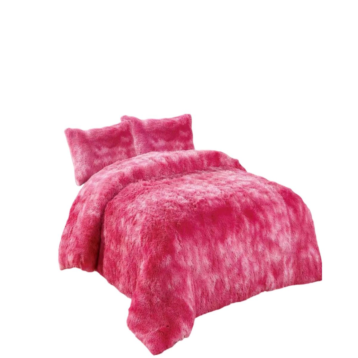 GENERICO - PLUMON CHIPORRO PELUDO 2 PLAZAS ROSADO JASPEADO