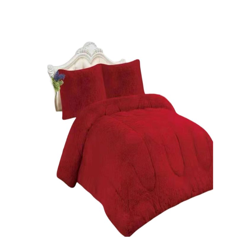GENERICO - PLUMON CHIPORRO PELUDO 2 PLAZAS ROJO