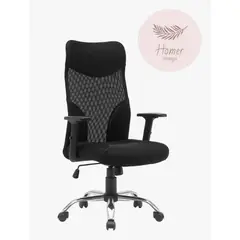 HOMER DESIGN - Silla Oficina Con Apoyabrazo Configurable 3D Pata Acero.