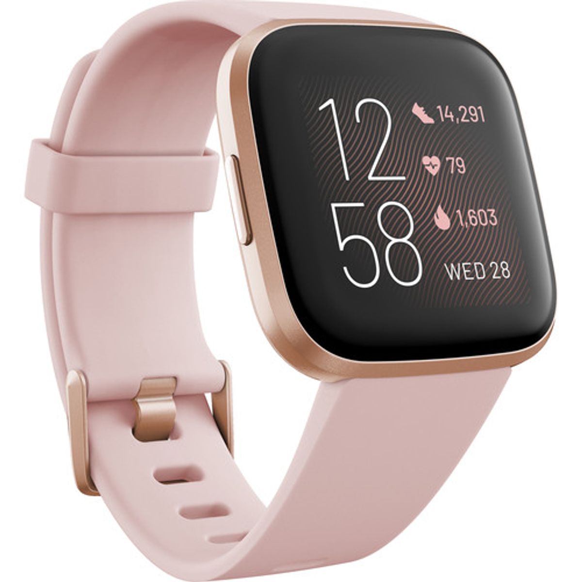 FITBIT - Fitbit Versa 2 Reloj inteligente de salud - Rosa pétalo Rosa cobrizo