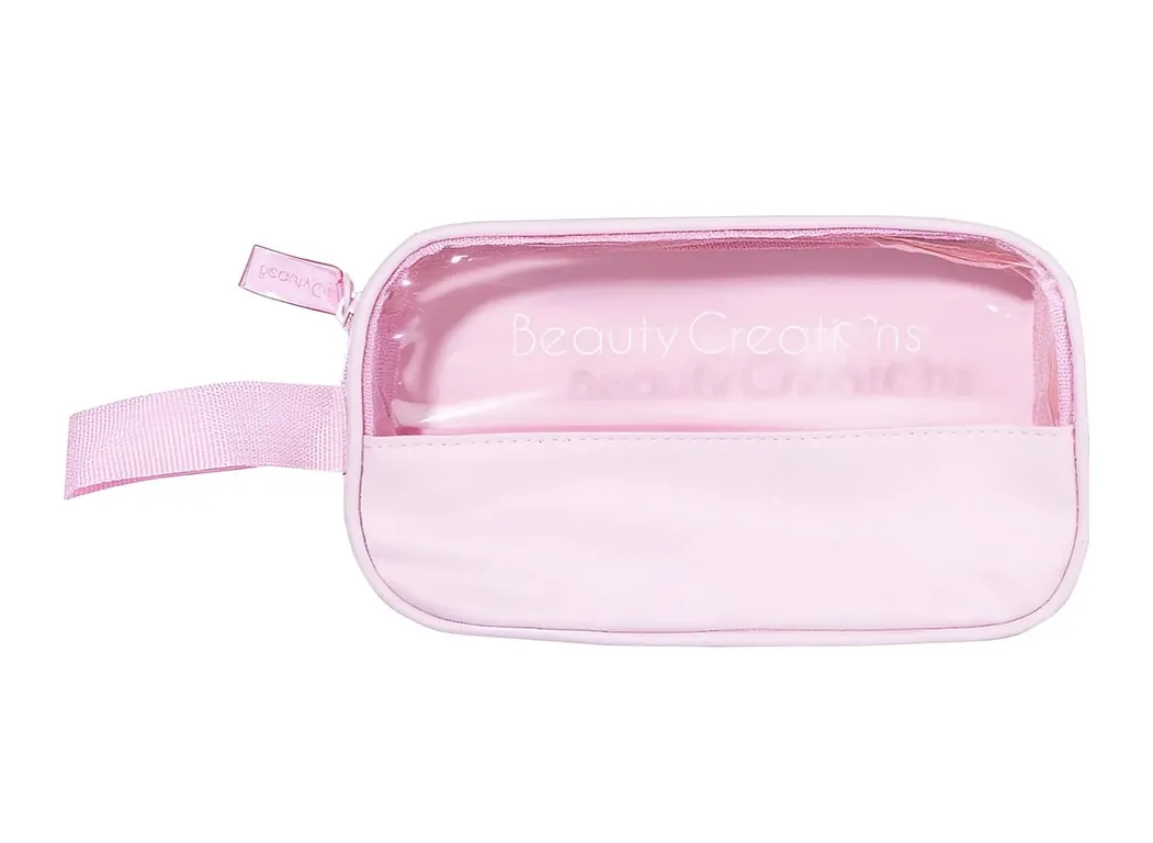 Cosmetiquero Pink Clear Pequeno Beauty Creations.-