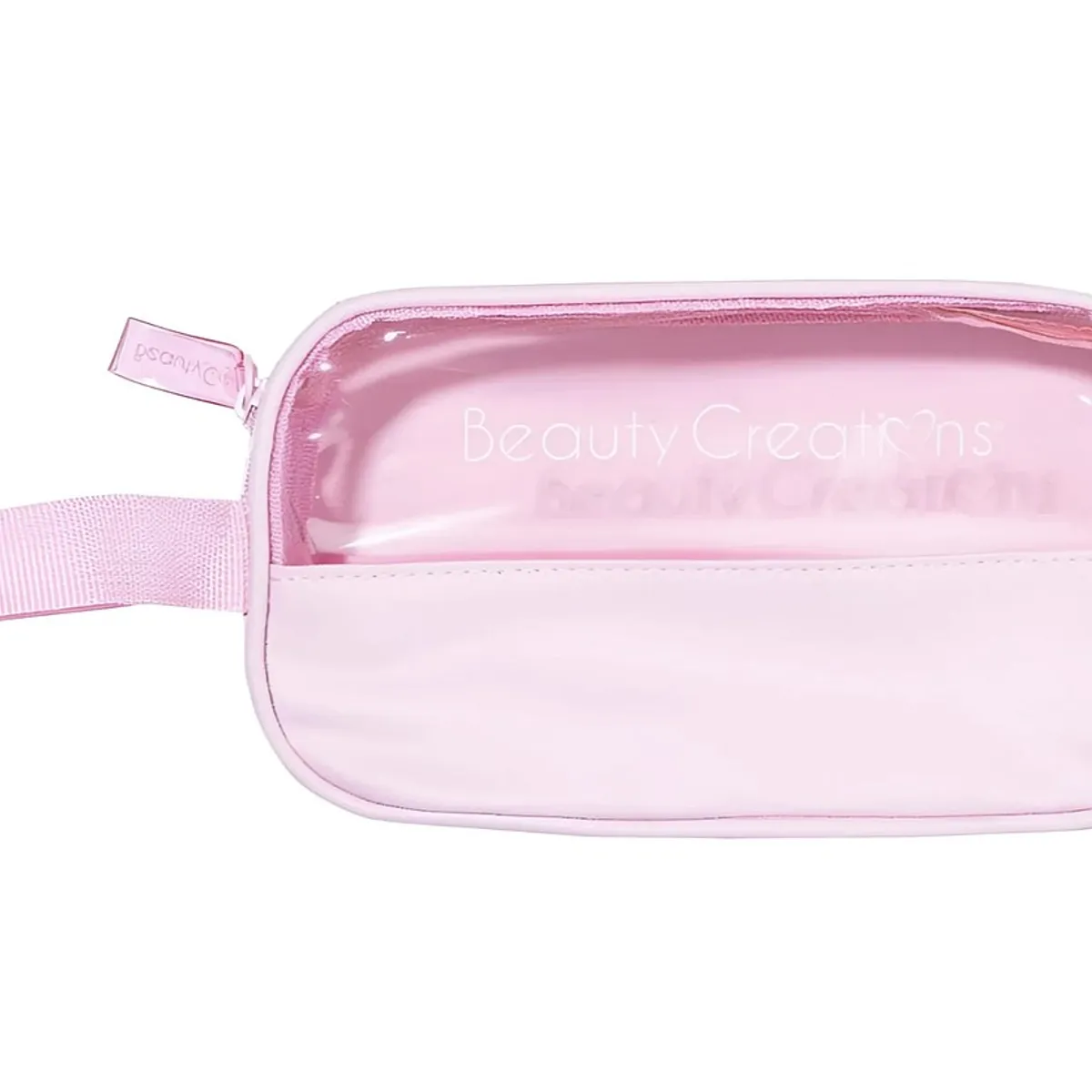 BEAUTY CREATIONS - Cosmetiquero Pink Clear Pequeño Beauty Creations.-