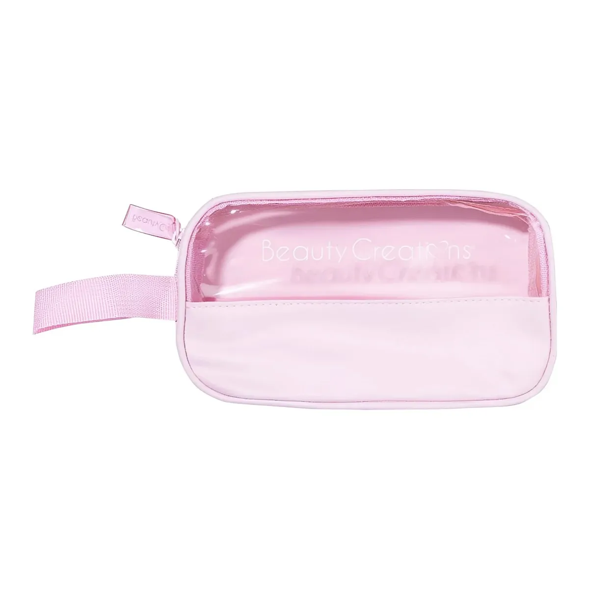 BEAUTY CREATIONS - Cosmetiquero Pink Clear Pequeño Beauty Creations.-