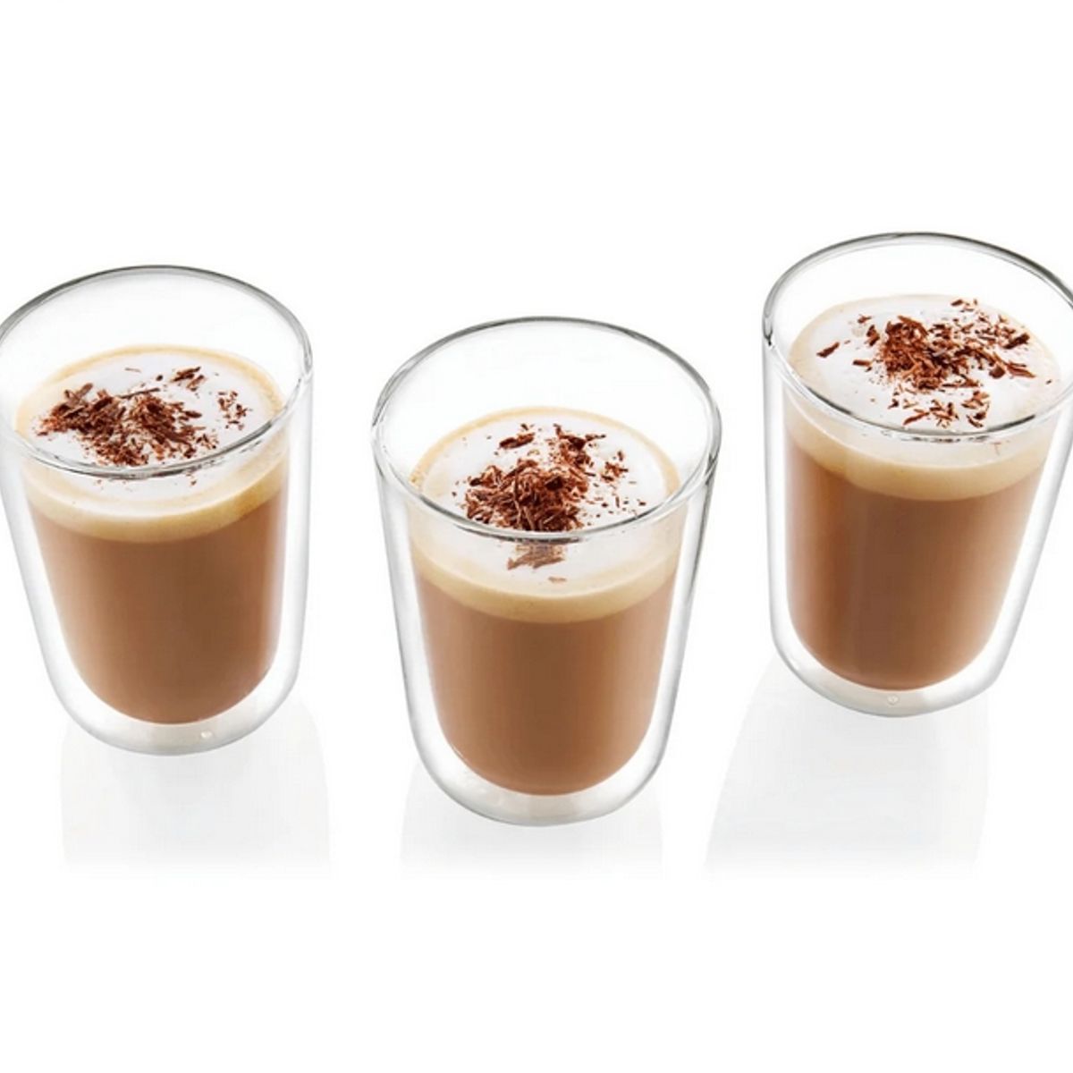 GENERICO - SET de 3 tazones doble vidrio ideal capuchino