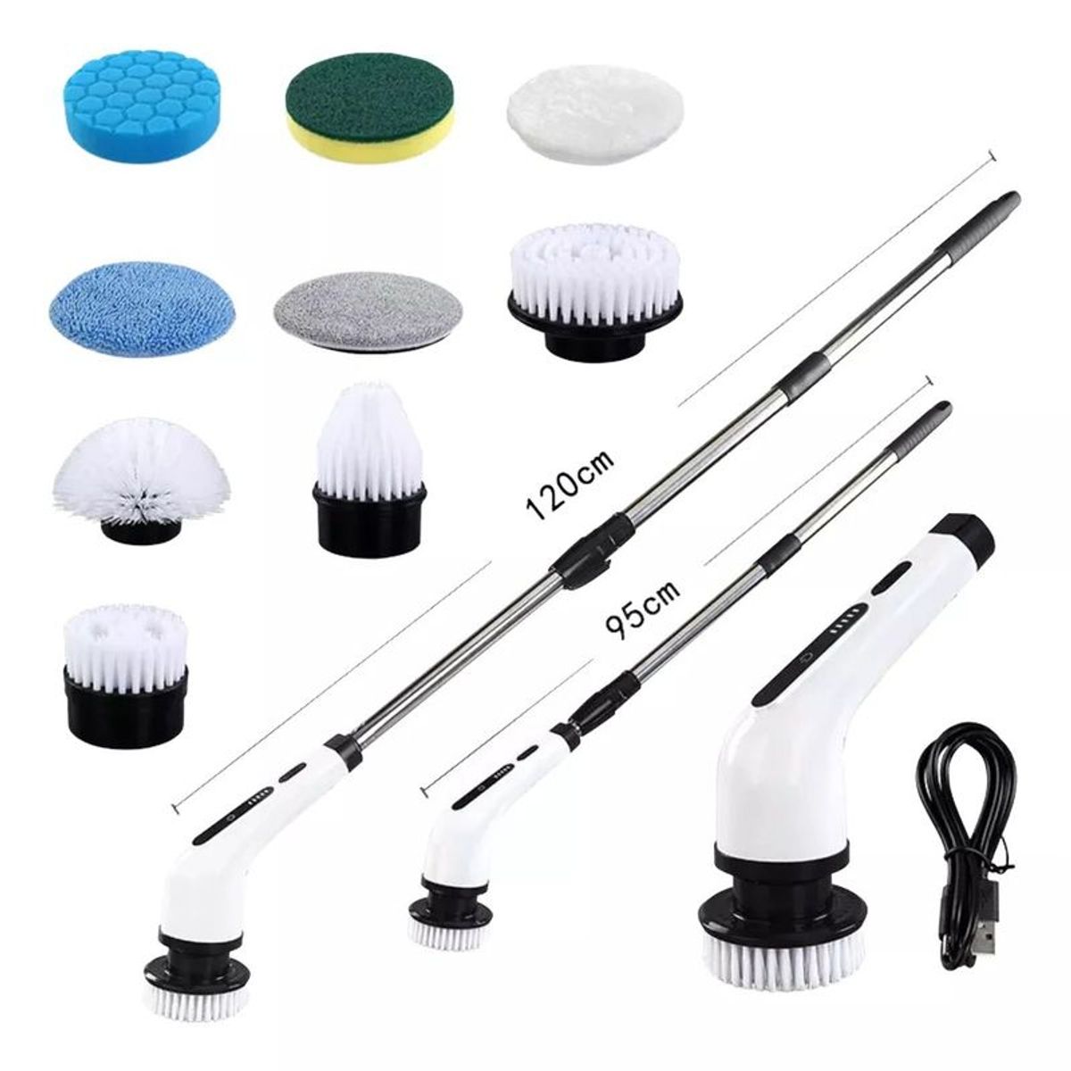 MOVI - Cepillo Limpiador Eléctrico Inalámbrico 9 en 1 Alta Potencia