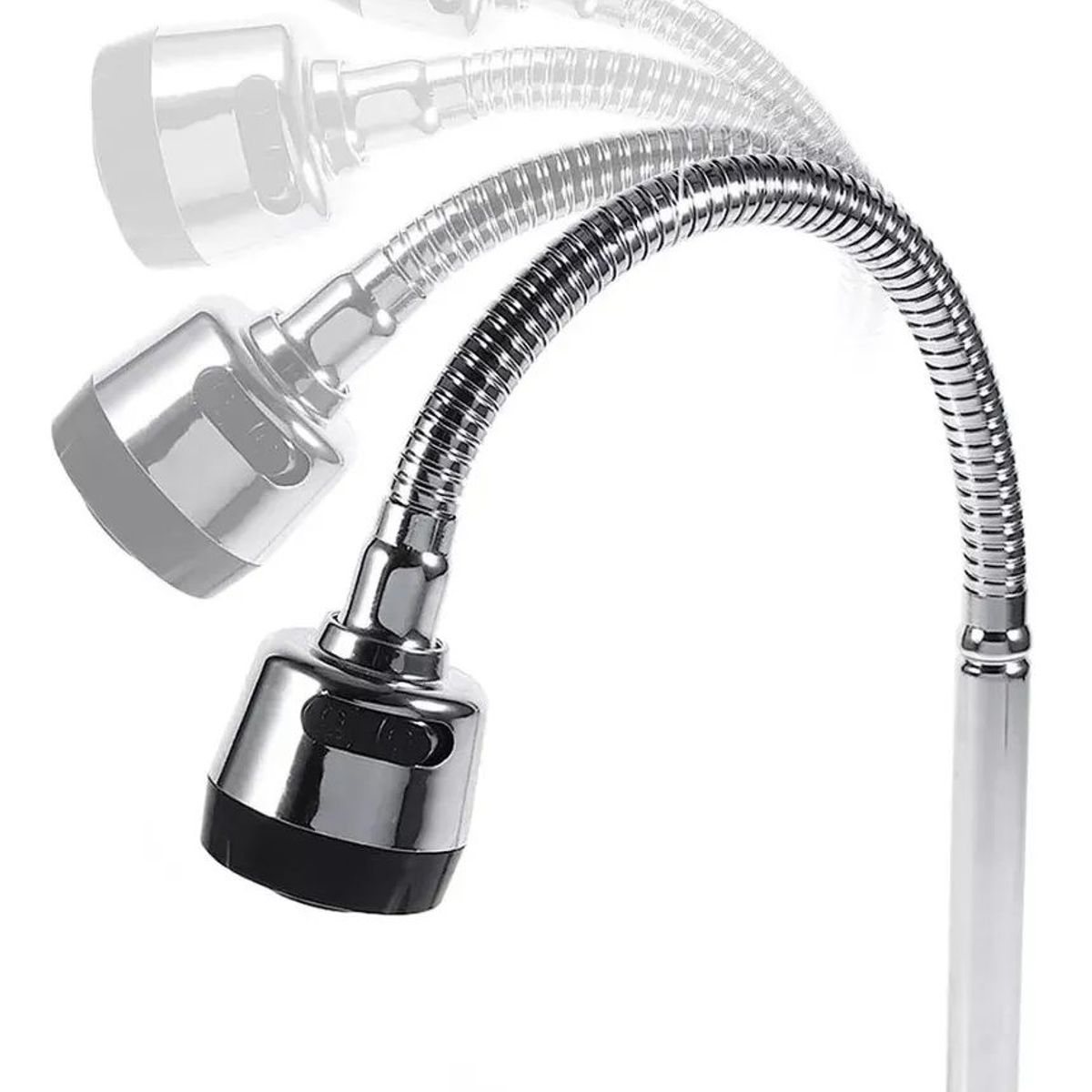 MOVI - Llave Flexible Lavaplatos Cuello Giratorio 360