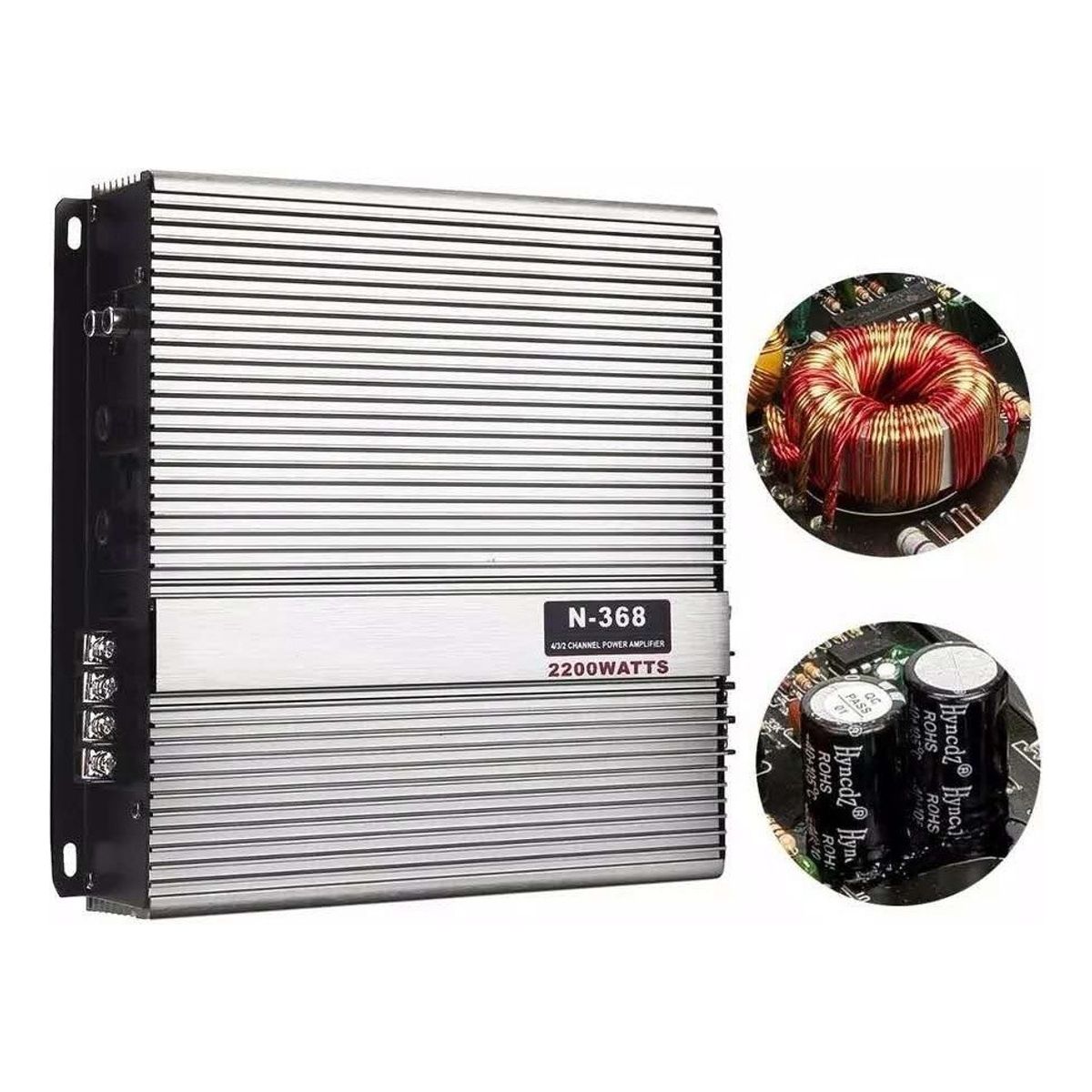U BUY - Amplificador Auto Estéreo Audio 2 Canales 2200w 12v  213065